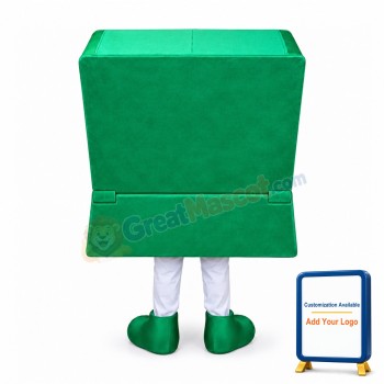 Green Computer Mascot Costume