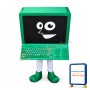 Green Computer Mascot Costume