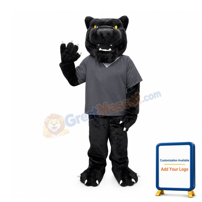 Sport Power Black Panther Mascot Costume