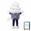 Milk Ice Cream Mascot Costume