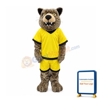 Friendly College Leopard Mascot Costume