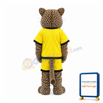 Friendly College Leopard Mascot Costume