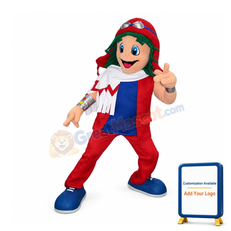 Young Pilot Mascot Costume