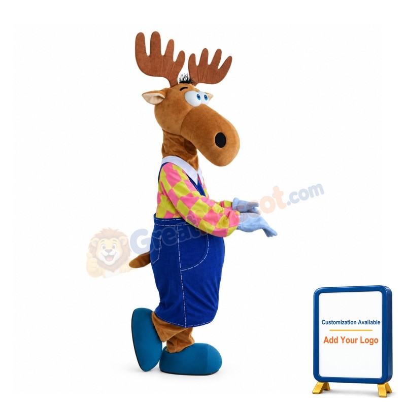 Funny Lightweight Moose Mascot Costume