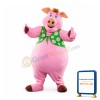 Pink Pig Boy Mascot Costume
