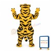Fierce Lightweight Yellow Tiger Mascot Costume