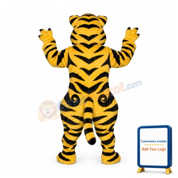 Fierce Lightweight Yellow Tiger Mascot Costume