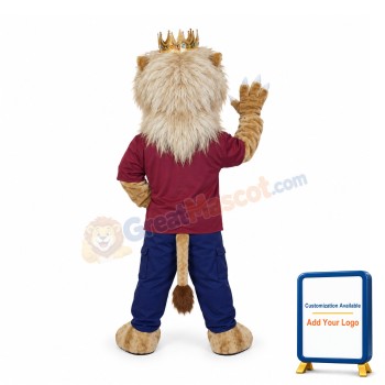 Friendly Lightweight King Lion Mascot Costume