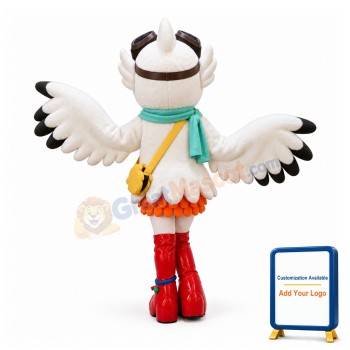 Beautiful White Seabird Mascot Costume