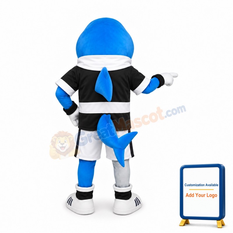 Sport Lightweight Blue Shark Mascot Costume