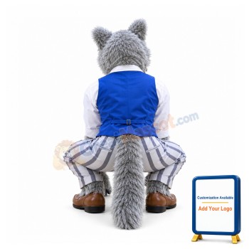 Sport Realistic Wolf Mascot Costume