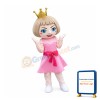 Cute Pink Dress Doll Girl Mascot Costume