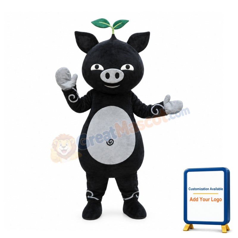 Affordable Black Pig Mascot Costume
