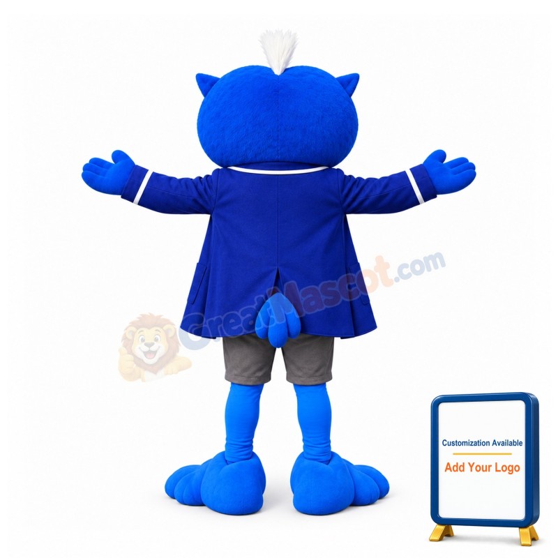College Blue Owl Mascot Costume