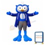 College Blue Owl Mascot Costume