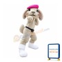 The Pink Beret Bunny Mascot Costume