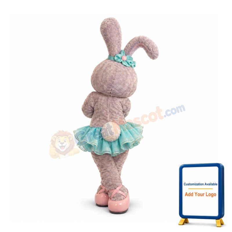 Dancing Grey Rabbit Mascot Costume
