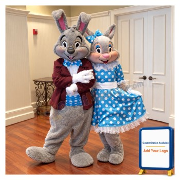 Bunny Couple Mascot Costume