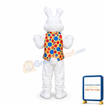 Friendly Realistic Easter Bunny Mascot Costume