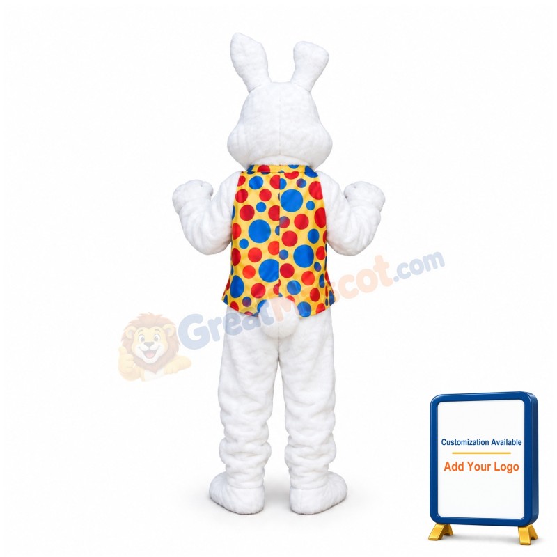 Friendly Realistic Easter Bunny Mascot Costume