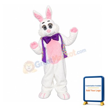 Realistic Easter Bunny Mascot Costume