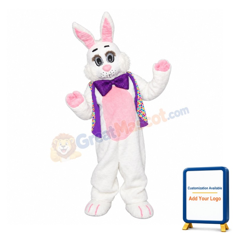Realistic Easter Bunny Mascot Costume
