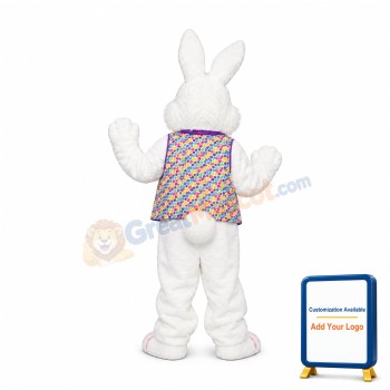 Realistic Easter Bunny Mascot Costume