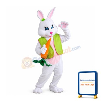 Friendly Easter Rabbit Bunny Mascot Costume