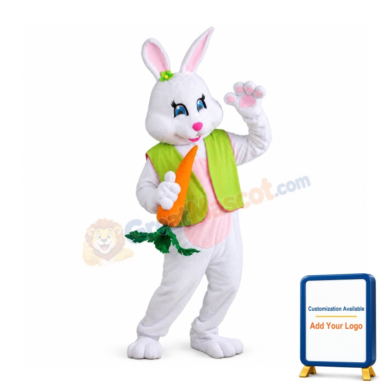 Friendly Easter Rabbit Bunny Mascot Costume