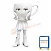 White Coffee Cup Mascot Costume