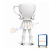 White Coffee Cup Mascot Costume
