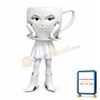 White Coffee Cup Mascot Costume