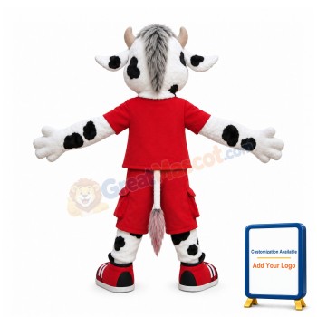 Friendly Cow Boy Mascot Costume