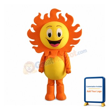 Friendly Lightweight Sun Mascot Costume