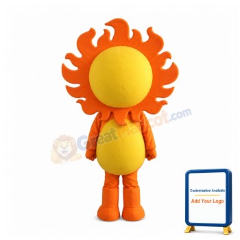 Friendly Lightweight Sun Mascot Costume
