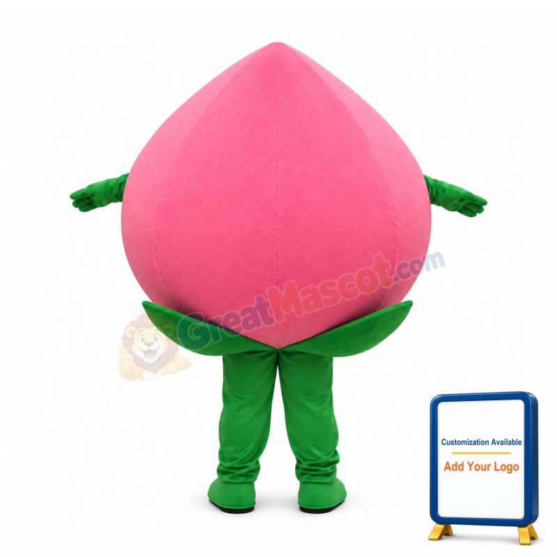 Fruit Pink Peach Mascot Costume