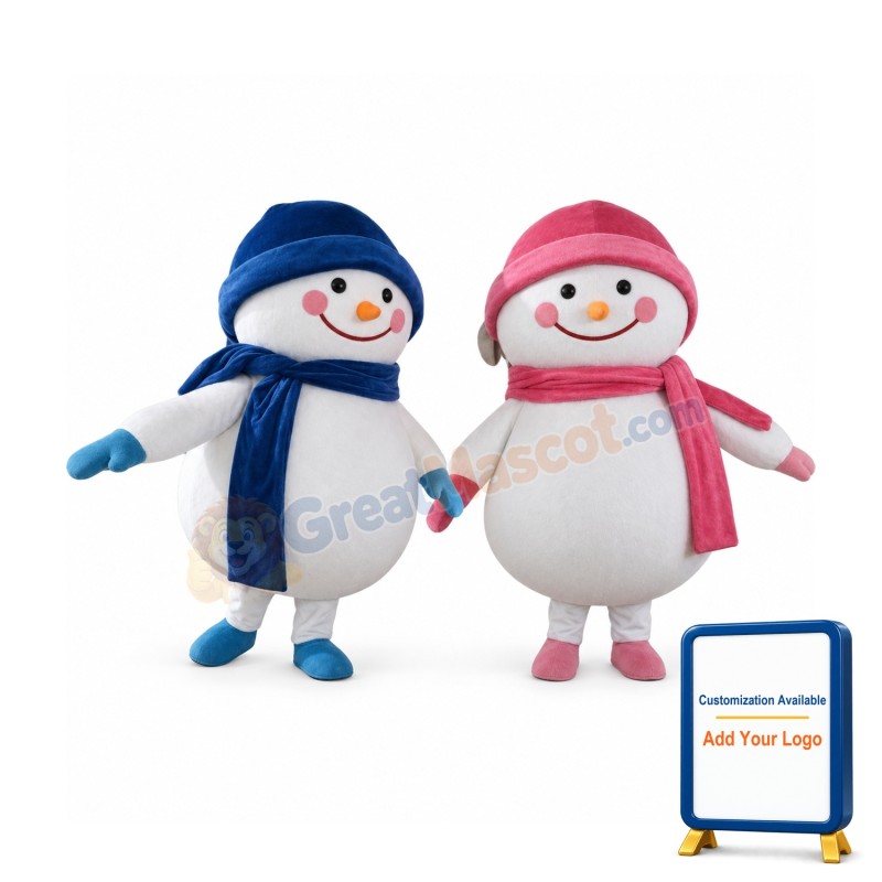 Happy Snowman Mascot Costume