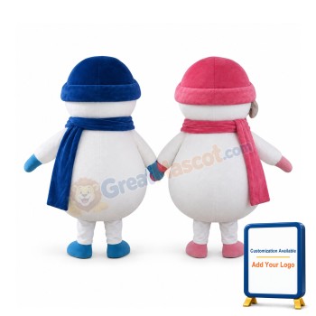 Happy Snowman Mascot Costume