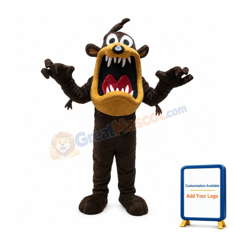 Brown Monster Mascot Costume