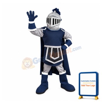 Friendly Lightweight Blue Knight Mascot Costume