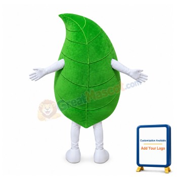 Green Leaf Mascot Costume