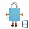 Happy Shopping Bag Mascot Costume