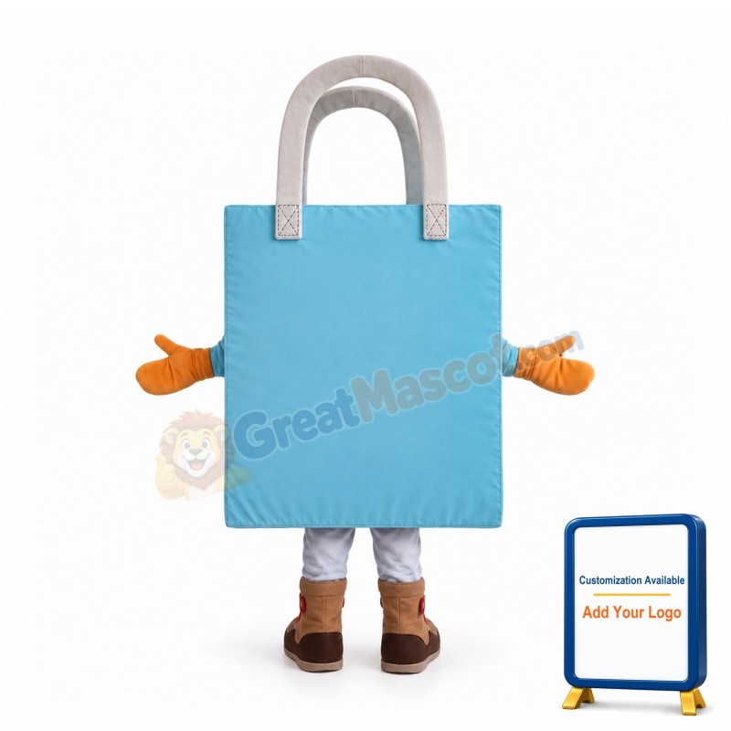 Happy Shopping Bag Mascot Costume