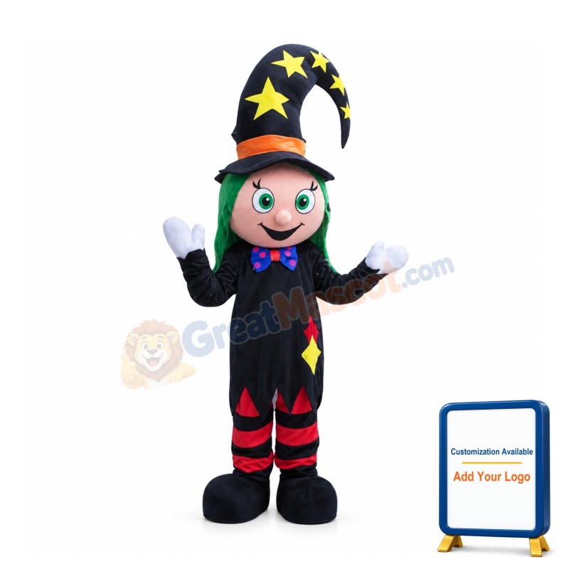 Friendly Clown Girl Mascot Costume