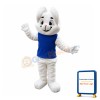 Happy White Rabbit Bunny Mascot Costume