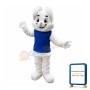 Happy White Rabbit Bunny Mascot Costume
