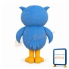 Friendly Lightweight Blue Owl Mascot Costume