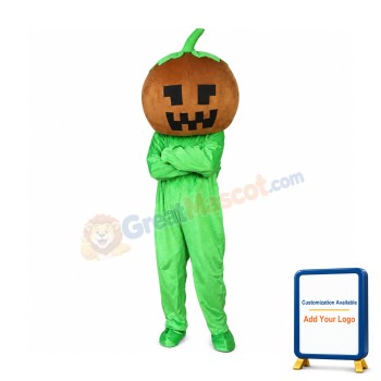 Green Pumpkin Mascot Costume