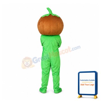 Green Pumpkin Mascot Costume