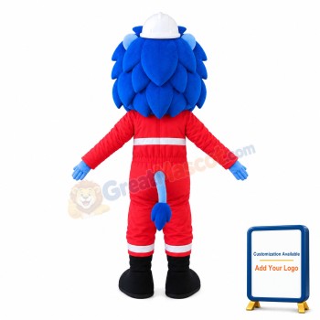 Blue Lion Mascot Costume
